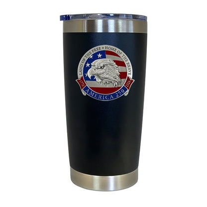 America's 250th Anniversary Eagle Head with Flag Chrome Thermal Drink