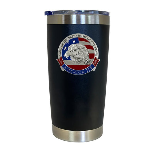 America's 250th Anniversary Eagle Head with Flag Chrome Thermal Drink