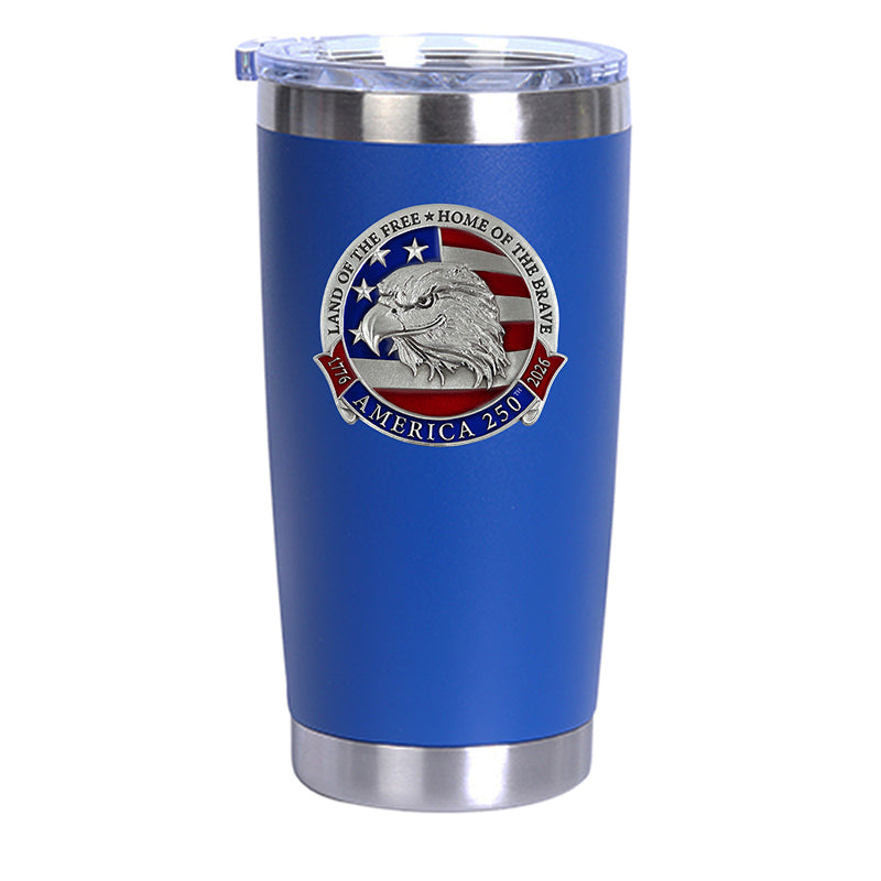 America's 250th Anniversary Eagle Head with Flag Chrome Thermal Drink
