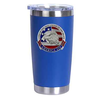 America's 250th Anniversary Eagle Head with Flag Chrome Thermal Drink