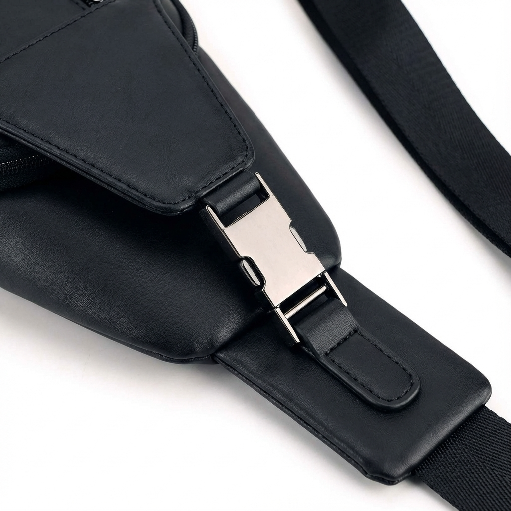 Men’s Leather Sling Bag – Secure Anti-Theft