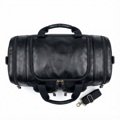 Men’s Leather Duffel Bag – Carry-On Travel 40L Travel