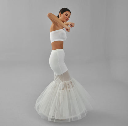 Mermaid Petticoat Skirt, Wedding Dress Underskirt, White Petticoat