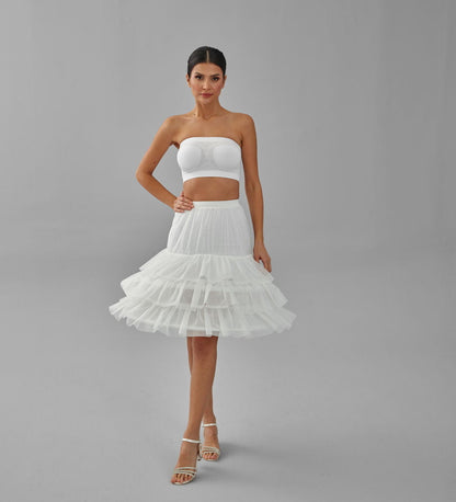 Hoop Skirt, Wedding Dress Underskirt, Black and White Petticoat Skirt