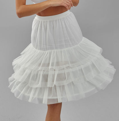 Hoop Skirt, Wedding Dress Underskirt, Black and White Petticoat Skirt