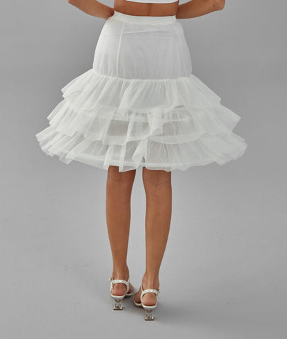 Hoop Skirt, Wedding Dress Underskirt, Black and White Petticoat Skirt