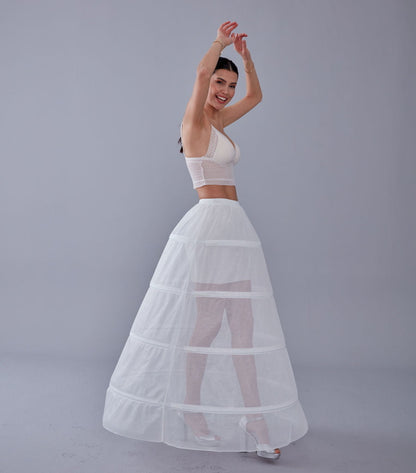White Petticoat Skirt for Wedding Gown - Tulle Underskirt - Enhance Your Dress Silhouette