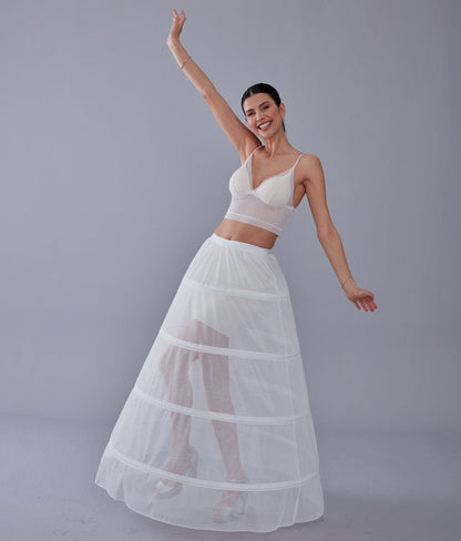 White Petticoat Skirt for Wedding Gown - Tulle Underskirt - Enhance Your Dress Silhouette