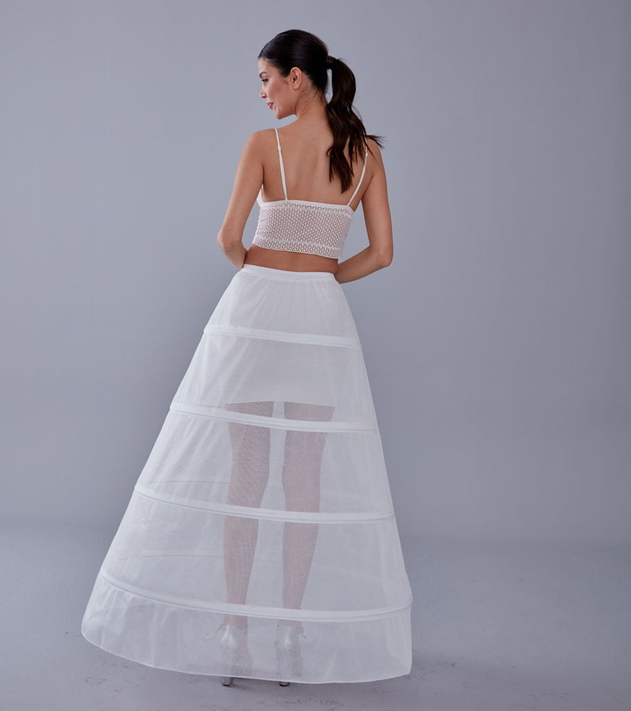 White Petticoat Skirt for Wedding Gown - Tulle Underskirt - Enhance Your Dress Silhouette