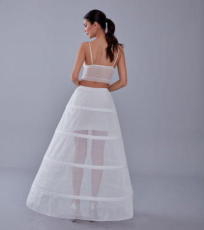 White Petticoat Skirt for Wedding Gown - Tulle Underskirt - Enhance Your Dress Silhouette