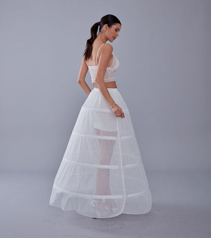 White Petticoat Skirt for Wedding Gown - Tulle Underskirt - Enhance Your Dress Silhouette