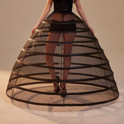 Black Hoop Skirt ,Ball Gown Crinoline, Black Petticoat Skirt