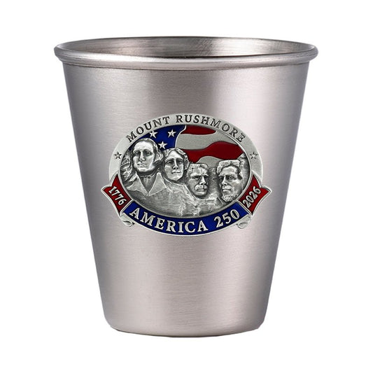 America's 250th Anniversary Mount Rushmore Stainless Steel Tapered Shot