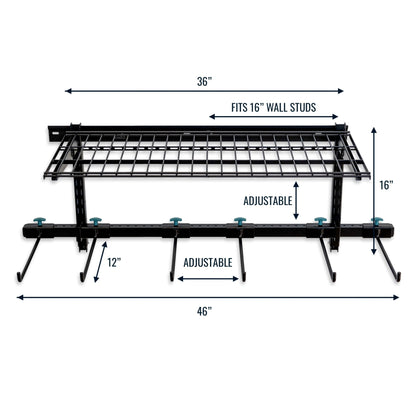 G-Chair Wire Shelf | Adjustable Wall Storage System | Holds 300 lbs