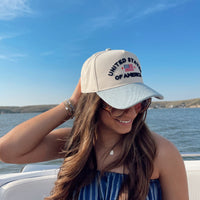 United States of America - Denim Blue Vintage Trucker Hat