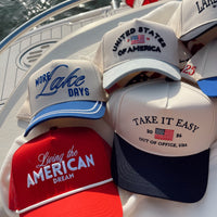 Living the American Dream - Red Vintage Trucker Hat