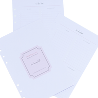 A5 Refills for Meal Planning, To-Do Lists & Notes