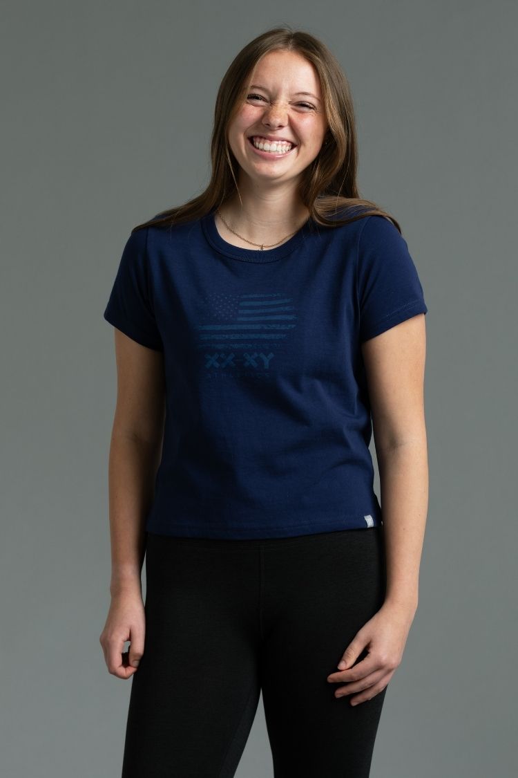 Tonal Flag Semi-Cropped Tee (XX)