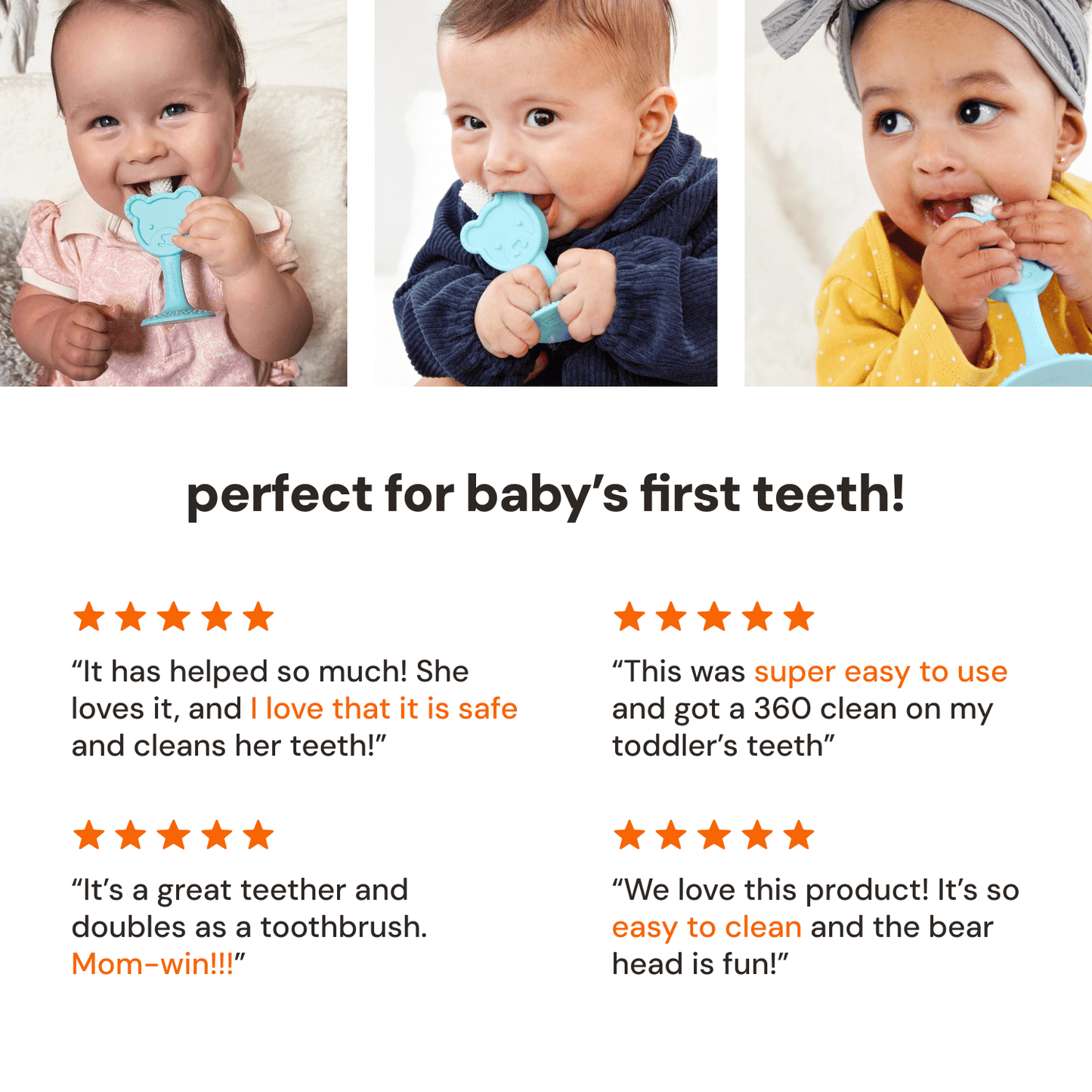 oogiebear 360° training toothbrush & teether