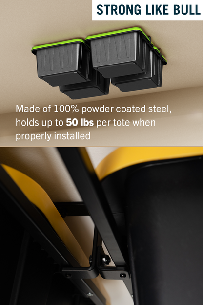 ToteLoft - 8 Bin - Ceiling Tote Storage | Up to 400 lbs