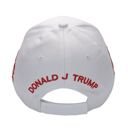 Trump 2028 Cap with Presidential Seal – Embroidered White MAGA Hat, Adjustable Dad Cap