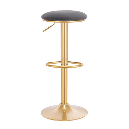 1PC Bar Stool with Footrest Ergonomic 360° Swivel Dining Stool Height-Adjustable Counter Stools for Bistro Kitchen Bar Cafe