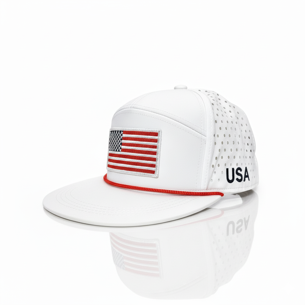 Premium USA Mesh Cap Flat-Bill Snapback