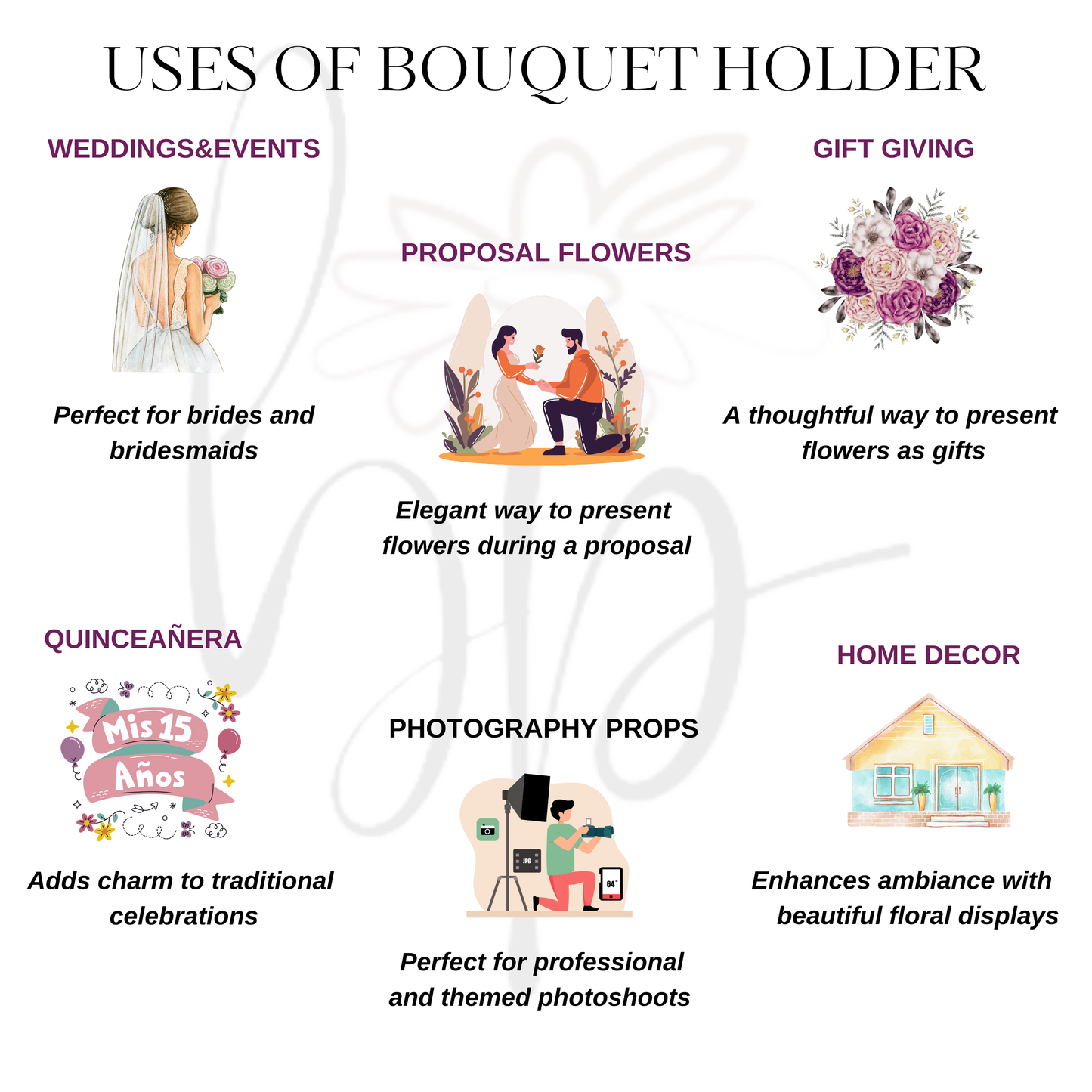 Quinceanera Hand Bouquet, Wedding Centerpiece