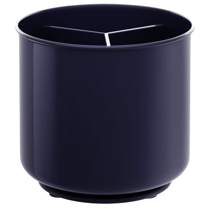 Cooler Kitchen Extra Large and Sturdy Rotating Utensil Holder Caddy with No-Tip Weighted Base, Removable Divider, and Gripped Insert | Rust Proof and Dishwasher Safe
