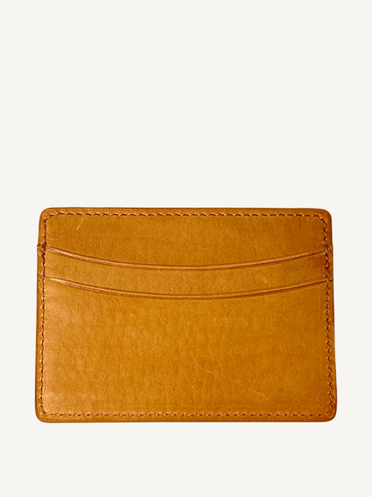 Tan Calfskin Card Case