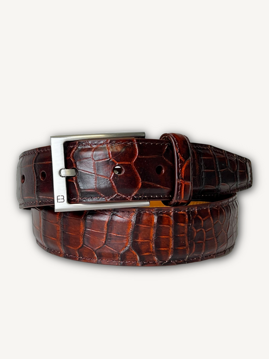 Cognac Genuine Alligator Belt | 1 3/8" Width