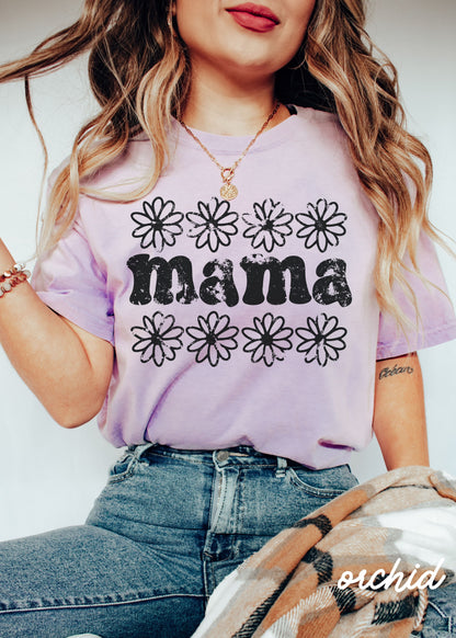 Mama Daisy Floral Tee *12 Colors (S-3X)