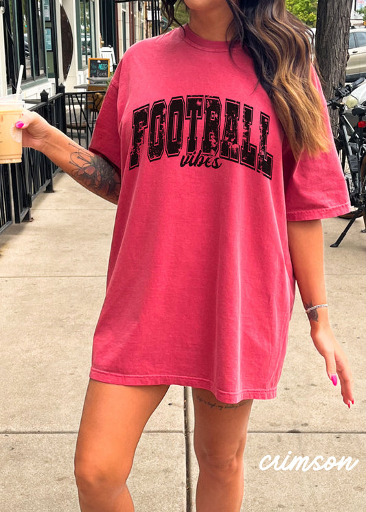 Football Vibes Tee *14 Colors (S-3X)