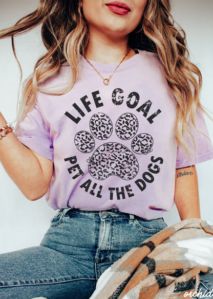 Pet All The Dogs Leopard Paw Tee *13 Colors (S-3X)