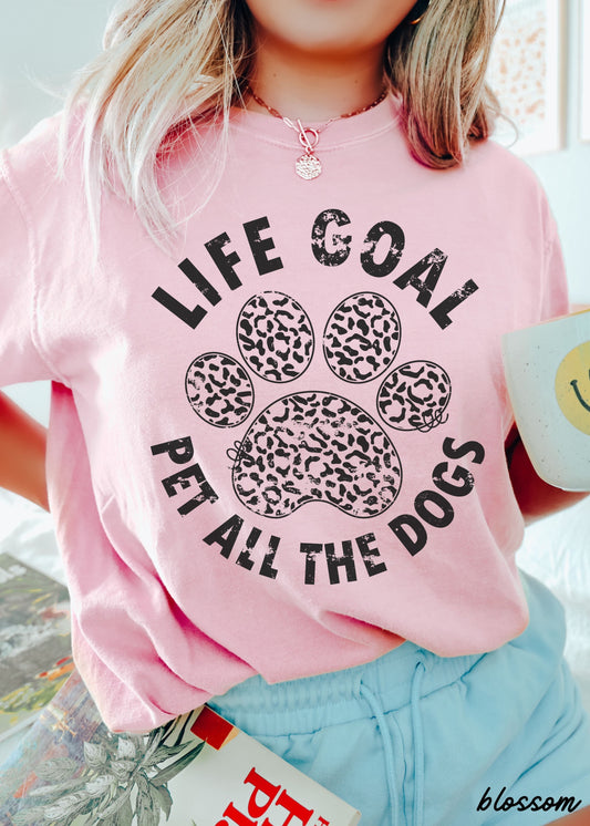 Pet All The Dogs Leopard Paw Tee *13 Colors (S-3X)