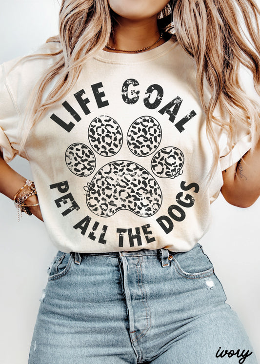 Pet All The Dogs Leopard Paw Tee *13 Colors (S-3X)