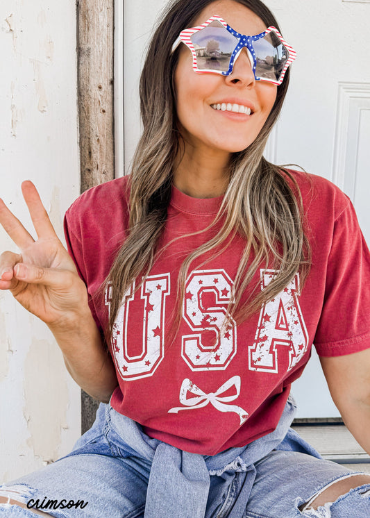 USA Star Coquette Tee *10 Colors (S-3X)