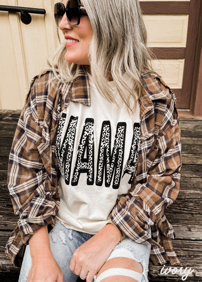 Leopard Mama Tee *12 Colors (S-3X)