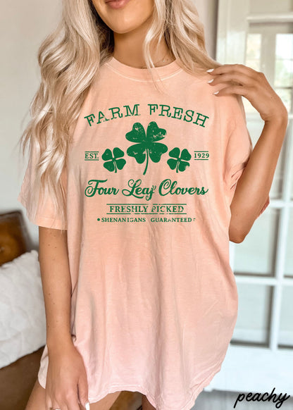 Farm Fresh Clovers Comfort Colors Tee *5 Colors (S-3X)