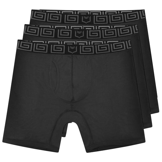SHEATH V Bamboo Men's 8" Sports Performance Boxer Brief 3 Pack