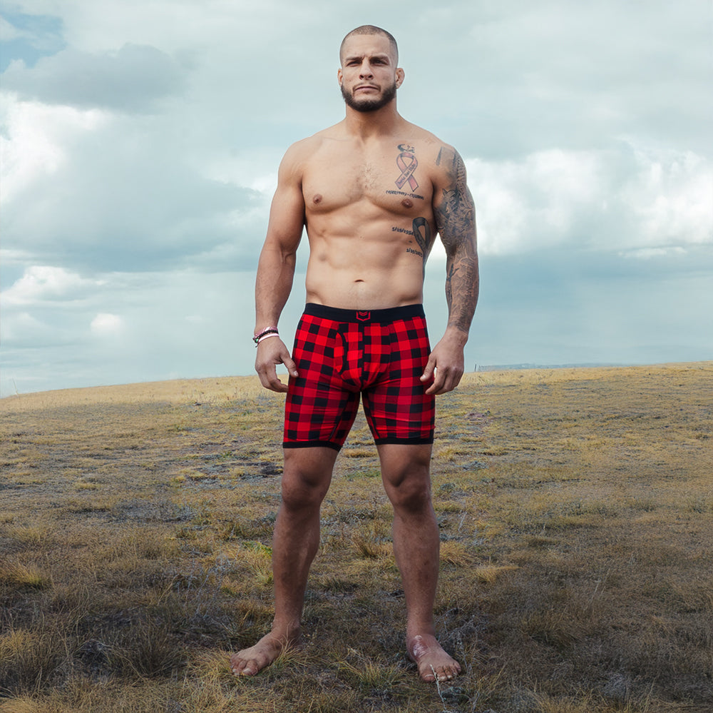 SHEATH V Bamboo Men's 8" Sports Performance Boxer Brief