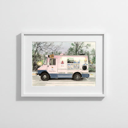Mister Softee at Dusk, Street Scene