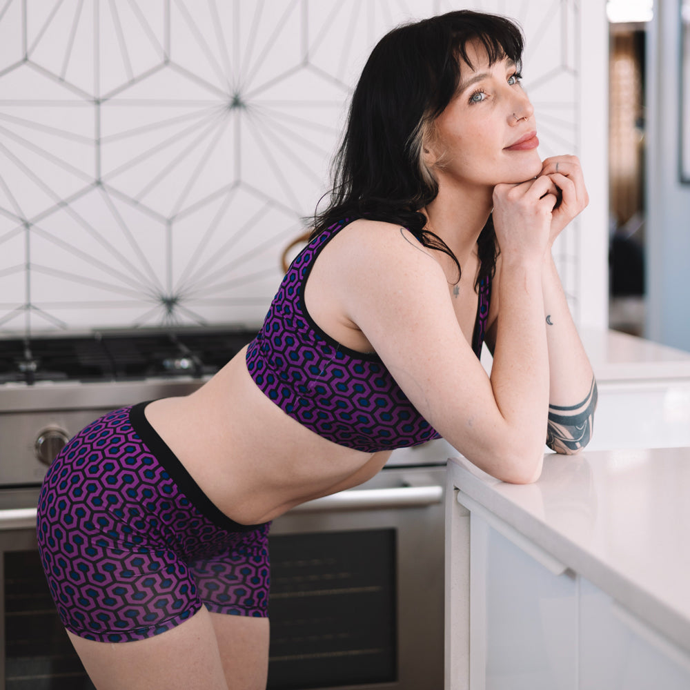 SHEATH Women's Bamboo Hexagon Long Leg Boxer Brief