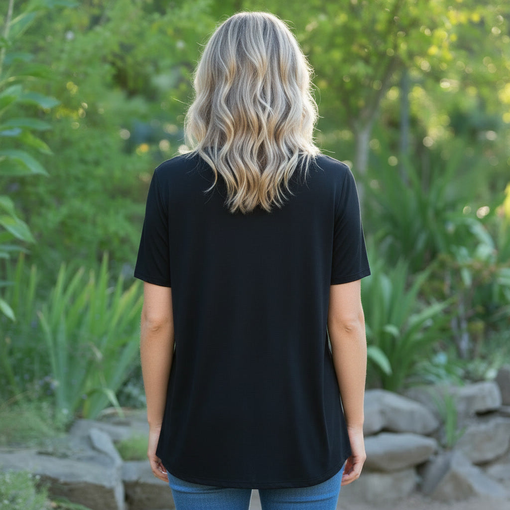Women's Premium Lyocell V-Neck: Soft, Cool, Everyday Essential