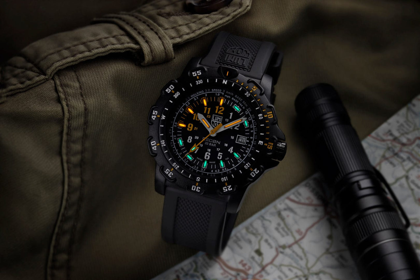 RECON Point Man 8820 Series Heritage Wristwatch, 45 mm, Outdoor Watch