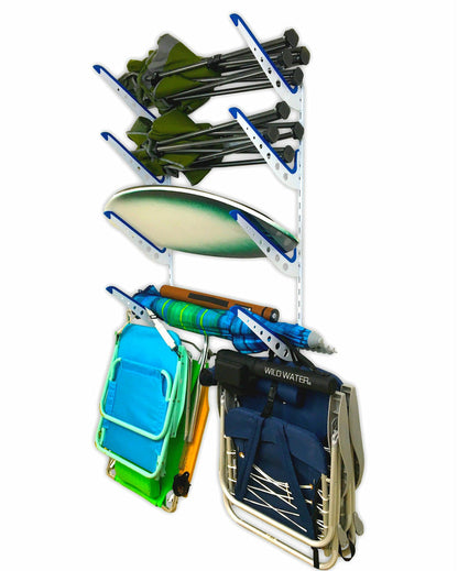 XSR Adjustable Wall Rack | Multi-Use | 4 Levels | White