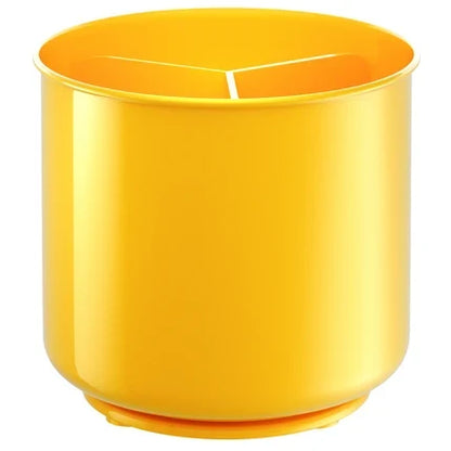 Cooler Kitchen Extra Large and Sturdy Rotating Utensil Holder Caddy with No-Tip Weighted Base, Removable Divider, and Gripped Insert | Rust Proof and Dishwasher Safe