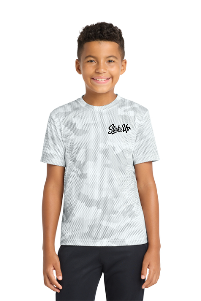 Lacrosse Shooter Camo Youth Shirt - SUYST370SCRIPSHLD