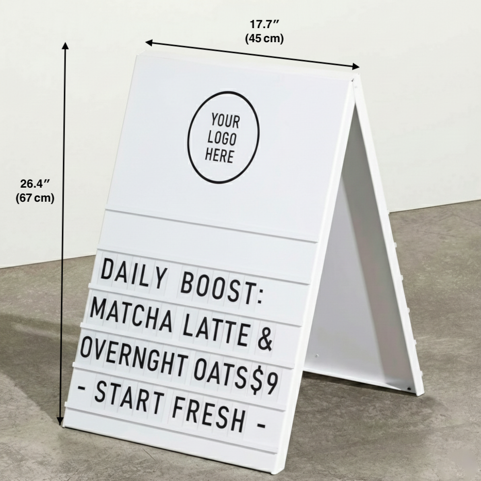 Metal Sandwich Board with Changeable Letters