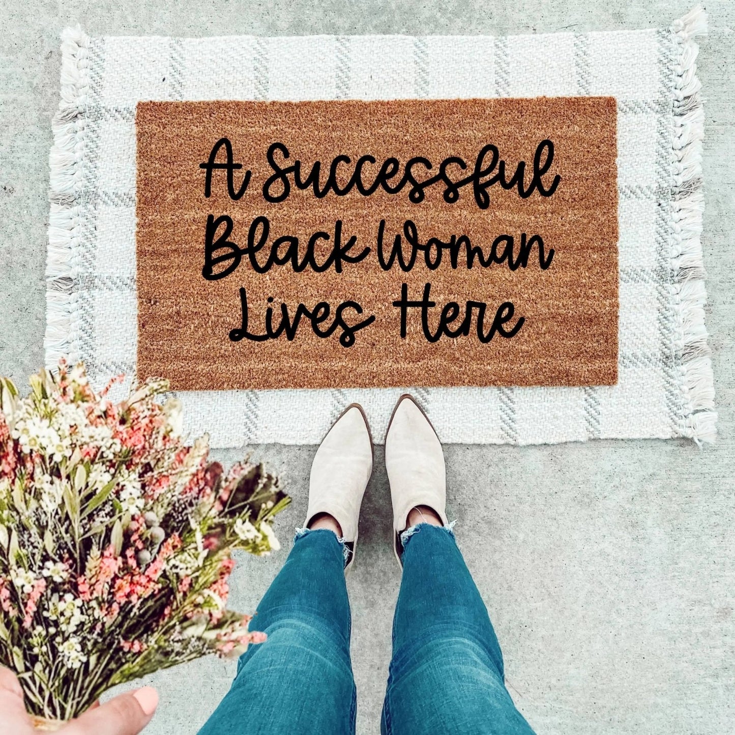 A Successful Black Woman Lives Here Doormat